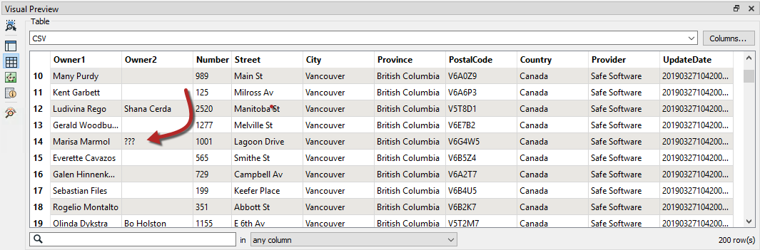 Viewing encoding after writing